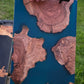 Teal Wood Serving Tray, Resin Olivewood Charcuterie Board