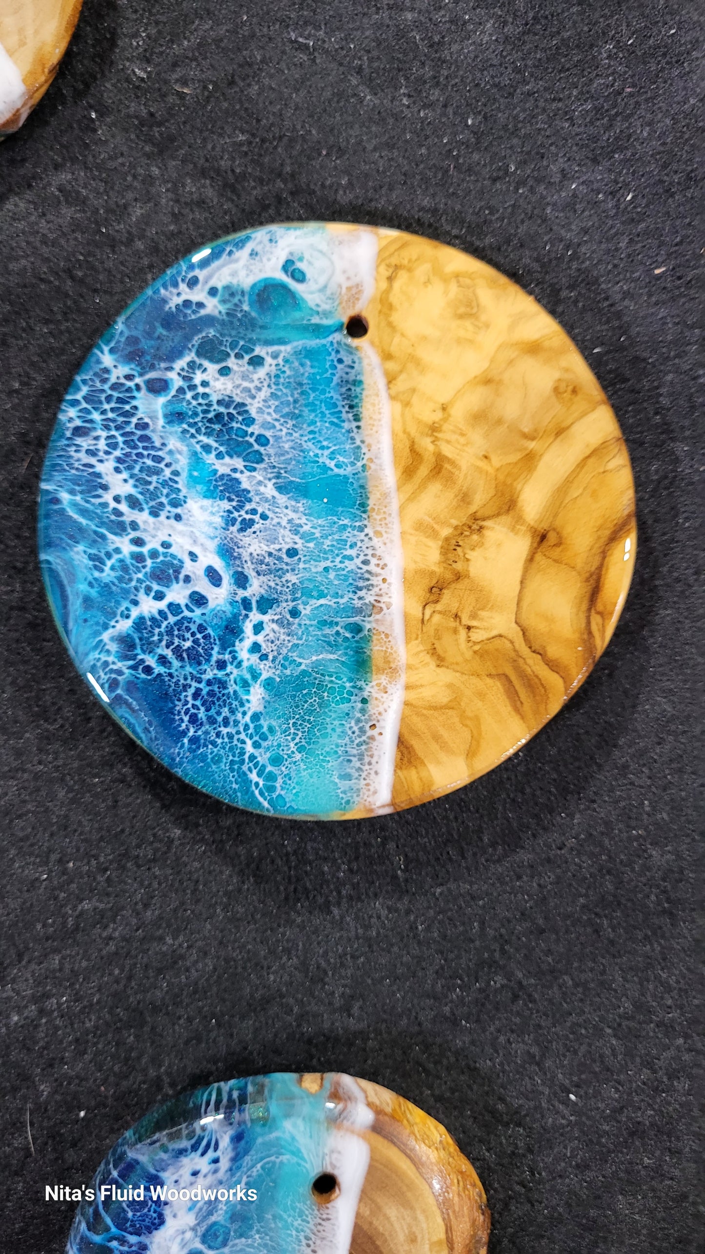 Olivewood Ocean Ornament