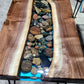 Handcrafted Petoskey Stone Table – Unique Resin Art Furniture | Nita's Fluid Wood