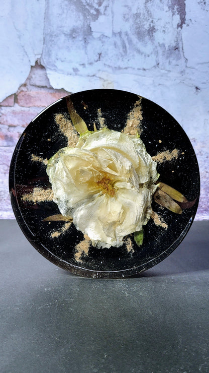 Wedding Floral Preservation- 7" Round/ wedding/funeral/ashes keepsake