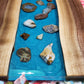 XL Blue geode table/charcuterie board