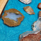 XL Blue geode table/charcuterie board