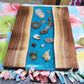 XL Blue geode table/charcuterie board