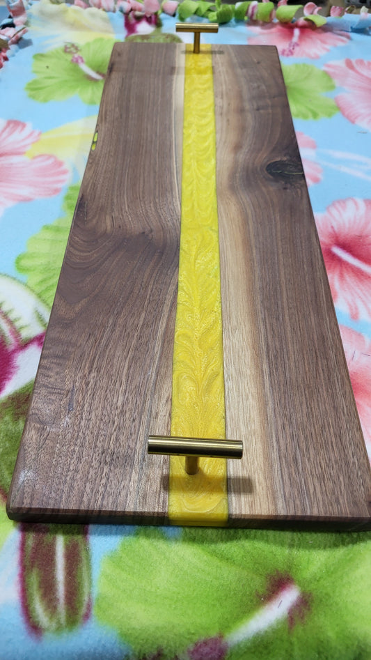 Yellow serving tray
