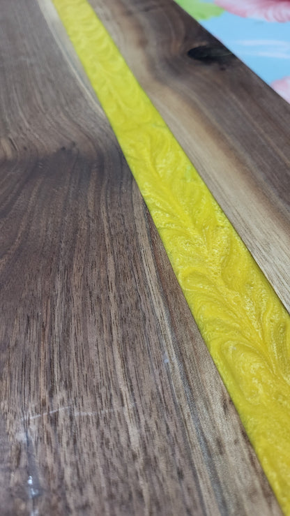 Yellow serving tray