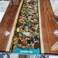 Live edge Epoxy river rock table